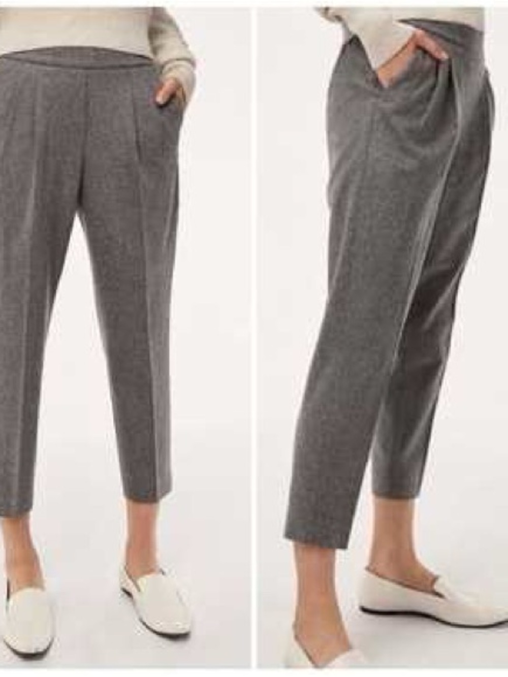 Aritzia Babaton Conan Pants grey herringbone
